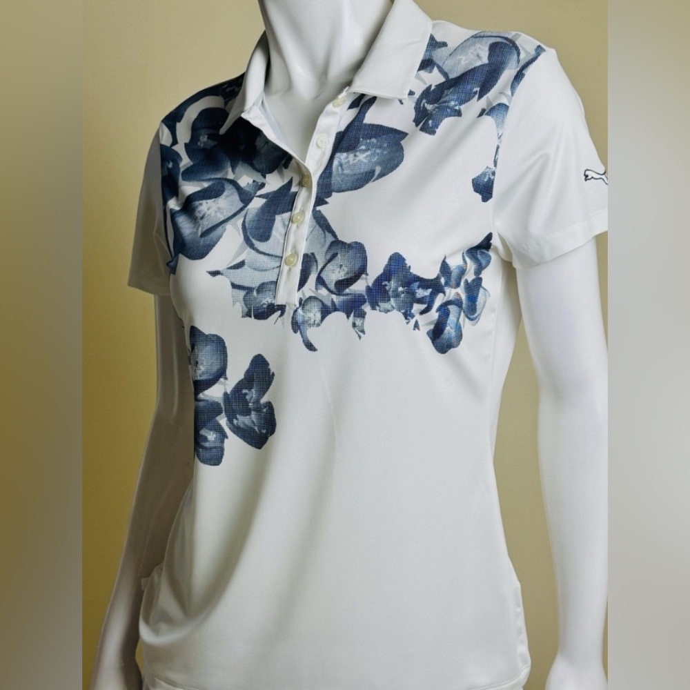 Women’s floral golf shirt puma size small Worn once